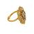 Gold plated cz ennamel adjustable finger ring