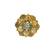 Gold plated cz floral adjustable finger ring