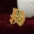 Gold plated meenakari adjustable finger ring