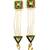 Gold plated square kundan meenakari sheeshphool mathapatti