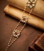 Gold plated kundan layered sheeshphool mathapatti