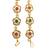 Gold plated floral  kundan mathapatti sheeshphool