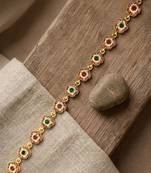 Gold plated floral design mathapatti sheeshphool