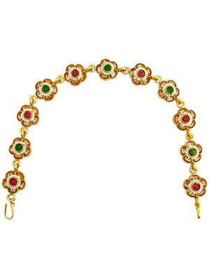 Gold plated floral design mathapatti sheeshphool 2