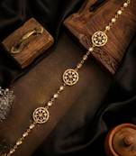 Gold plated mandala kundan mathapatti sheeshphool