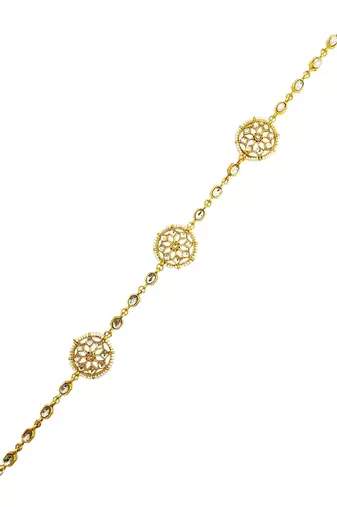 Gold plated mandala kundan mathapatti sheeshphool