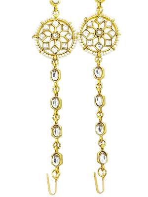 Gold plated mandala kundan mathapatti sheeshphool 5