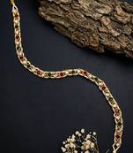 Gold plated sleek kundan mathapatti sheeshphool