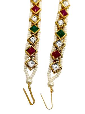 Gold plated sleek kundan mathapatti sheeshphool 4