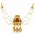 Gold plated elephant kundan heritage bun pin