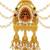 Gold plated elephant kundan heritage bun pin