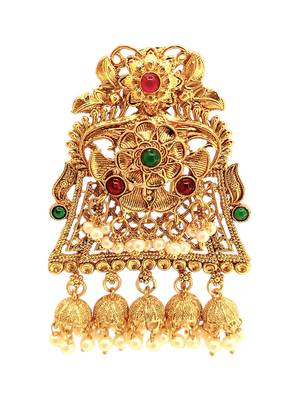 Gold plated intricate filigree bun pin 2