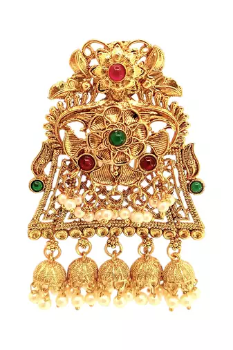 Gold plated intricate filigree bun pin