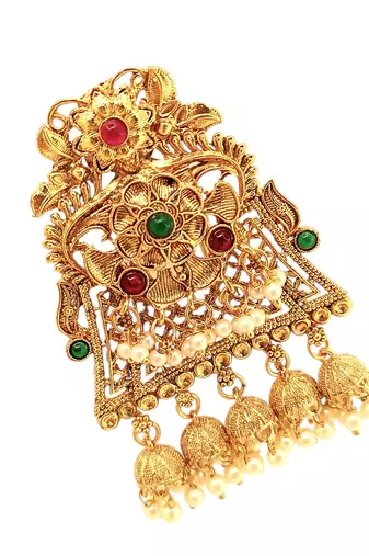 Gold plated intricate filigree bun pin