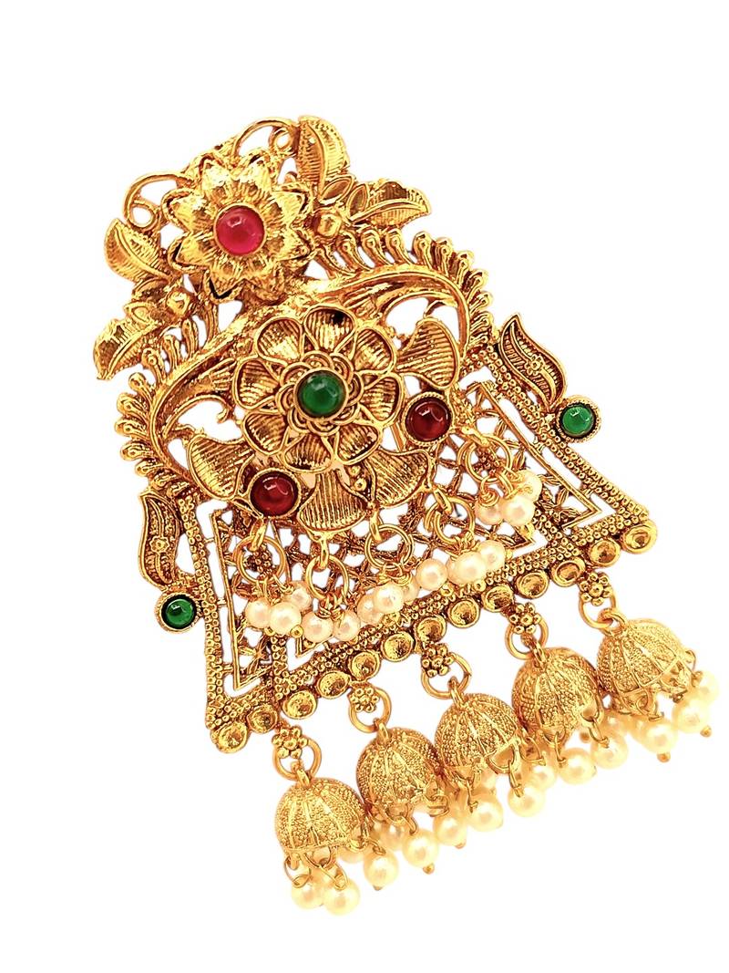 Gold plated intricate filigree bun pin