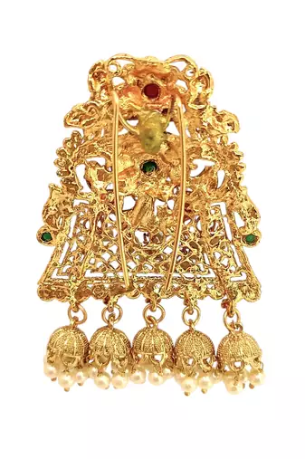 Gold plated intricate filigree bun pin