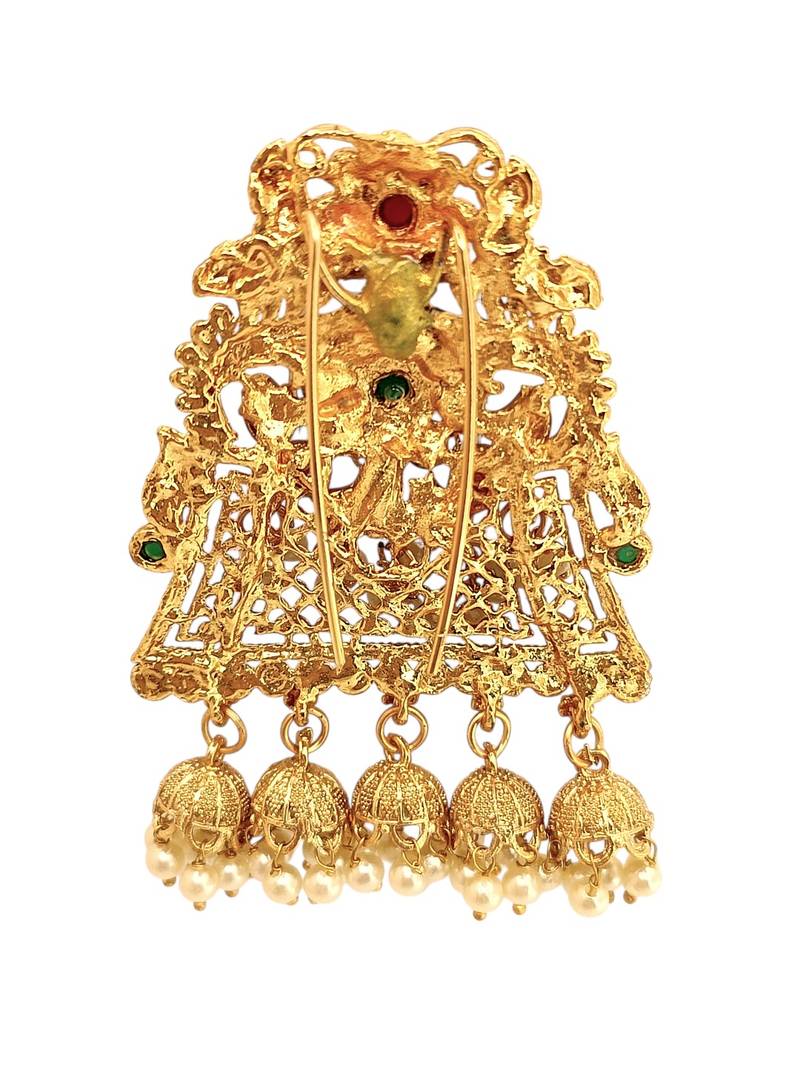 Gold plated intricate filigree bun pin