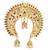Gold plated spokes design bun pin