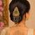 Gold plated kundan heritage bun pin