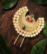 Gold plated chandrakor bun pin head jewellery
