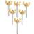 Set of 6 kundan chandrakor u pin head jewellery
