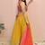 Yellow zari work georgette haldi lehenga with blouse