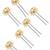 Set of 6 lotus kundan u pin head jewellery