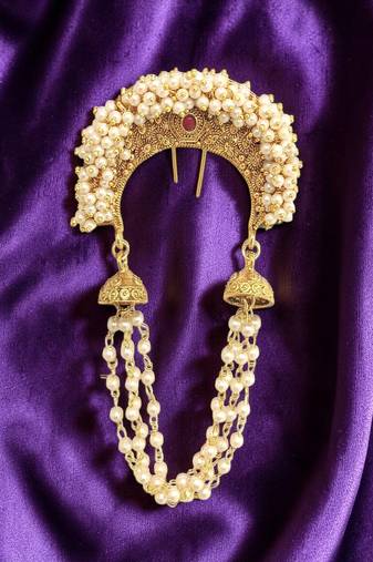 Gold plated traditional juda pin head jewellery