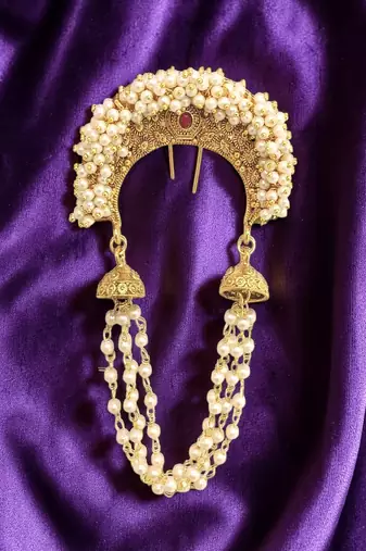Gold plated traditional juda pin head jewellery