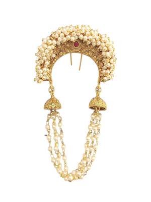 Gold plated traditional juda pin head jewellery 2