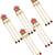 Set of 6 pink lotus meenakari u pin head jewellery