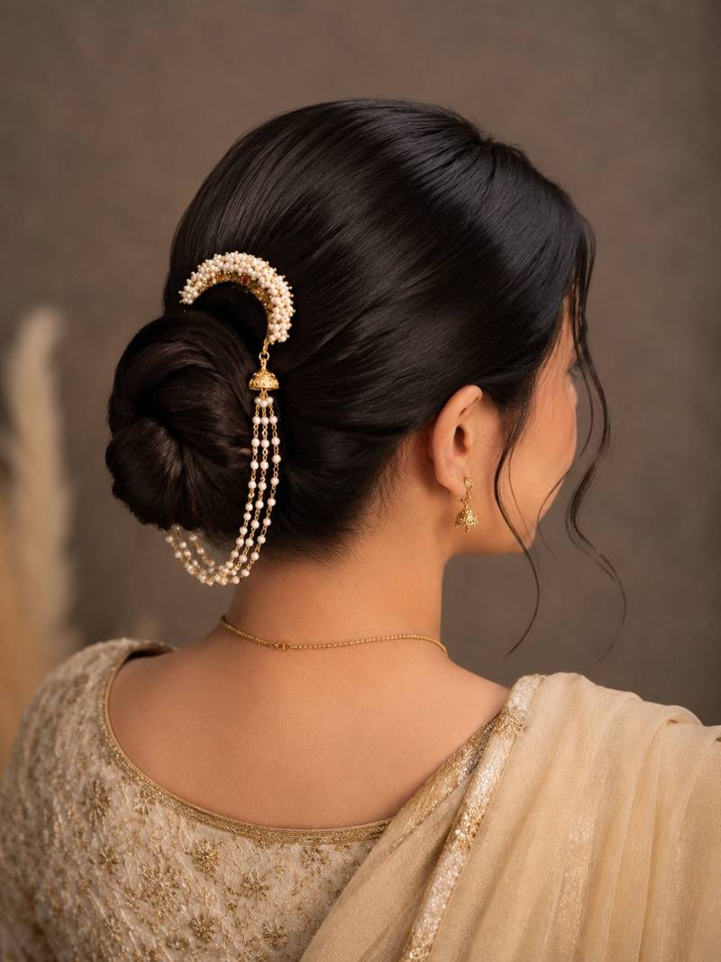 Gold plated traditional juda pin head jewellery