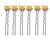 Set of 6 gold plated moon shape u pin head jewellery