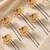 Set of 6 gold plated peacock design u pin head jewellery