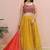 Yellow zari work georgette haldi lehenga with blouse