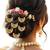 Set of 6 gold plated chandra u pin head jewellery