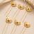 Set of 6 gold plated chandra u pin head jewellery
