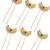 Set of 6 gold plated chandra u pin head jewellery