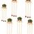 Set of 6 green lotus meenakari u pin head jewellery