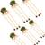 Set of 6 green lotus meenakari u pin head jewellery