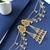 Matte gold plated kashmiri ear chain earrings