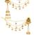 Matte gold plated kashmiri ear chain earrings