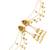 Matte gold plated kashmiri ear chain earrings