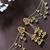 Matte gold plated heritage kashmiri ear chain earrings