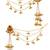 Matte gold plated heritage kashmiri ear chain earrings