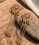 Heritage design kashmiri long earrings