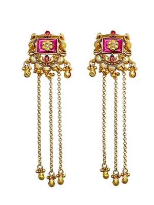Heritage design kashmiri long earrings 2