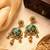 Green heritage rajwadi earrings