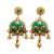 Green heritage rajwadi earrings