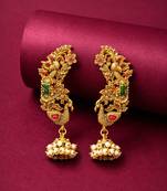 Peacock design ear cuff earrings